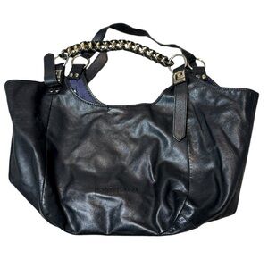 Dimoni | Leather Shoulder Bag Made in Spain Black